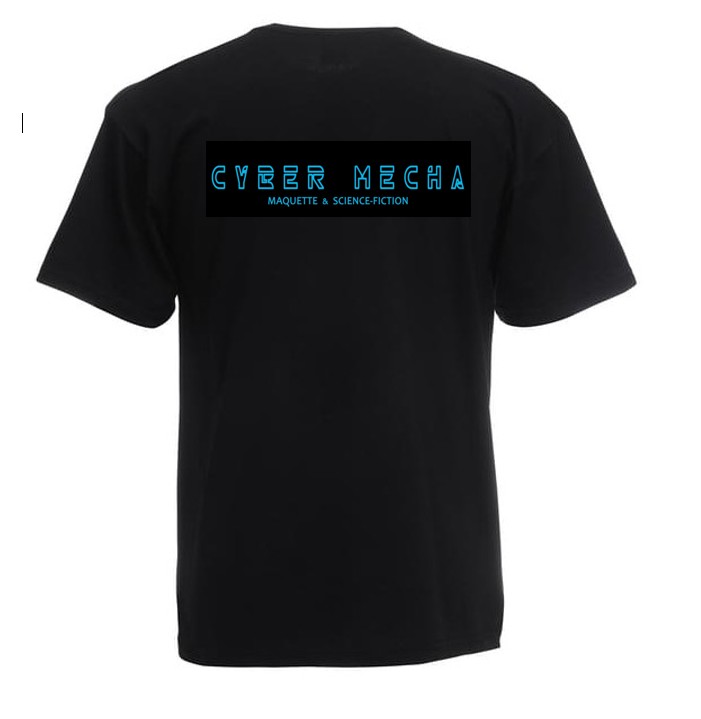 t shirt noir logo cyber M light